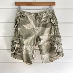 Gap Kids Superlastic Boy's Camo Adjustable Waist Cargo Shorts Size 7H NWT
